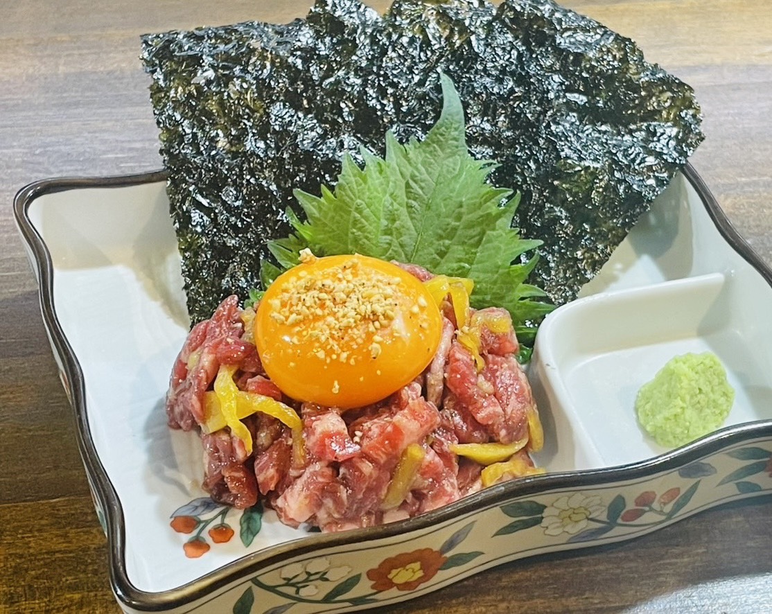 極み炙ユッケ 海苔包み